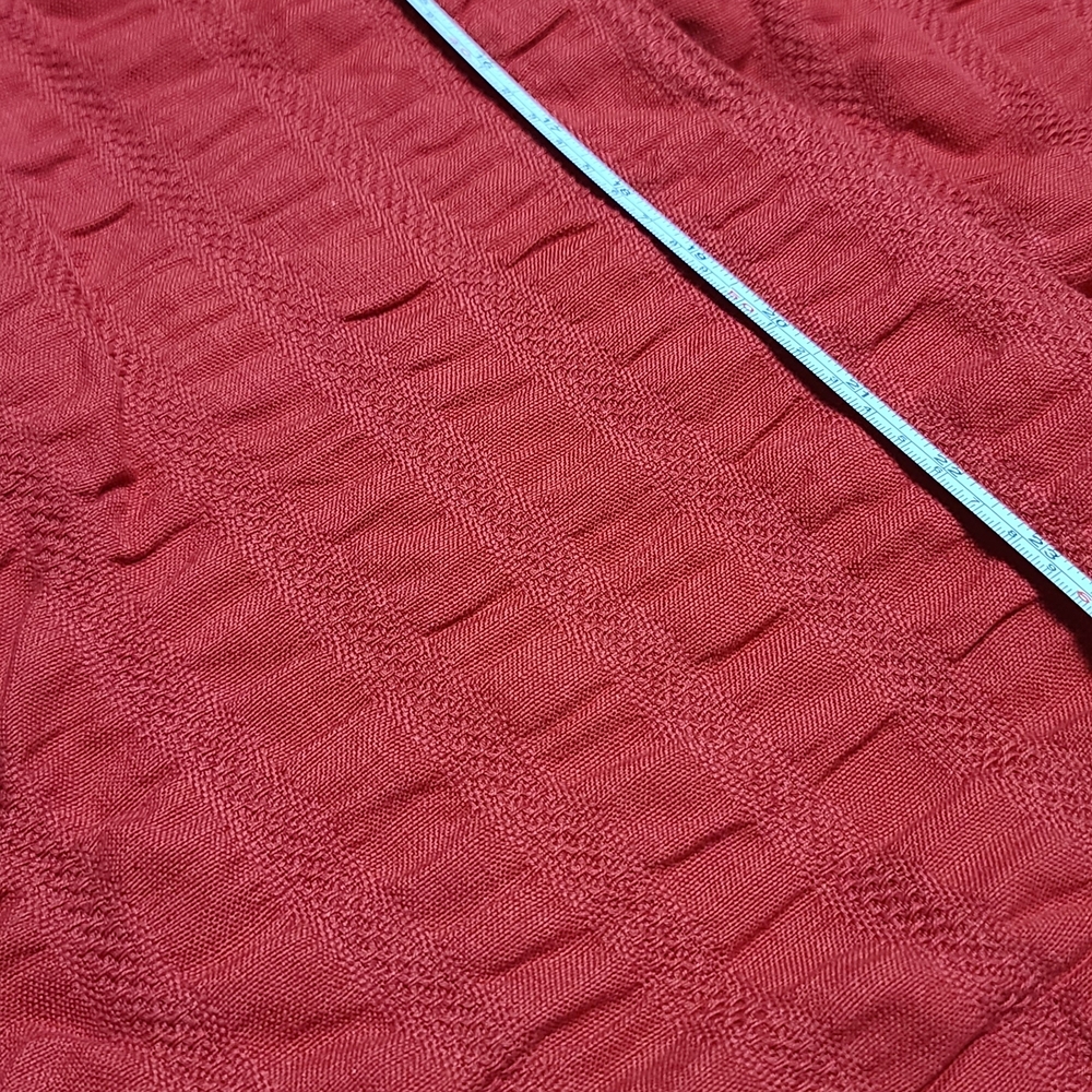 Red Textured Round Tablecloth